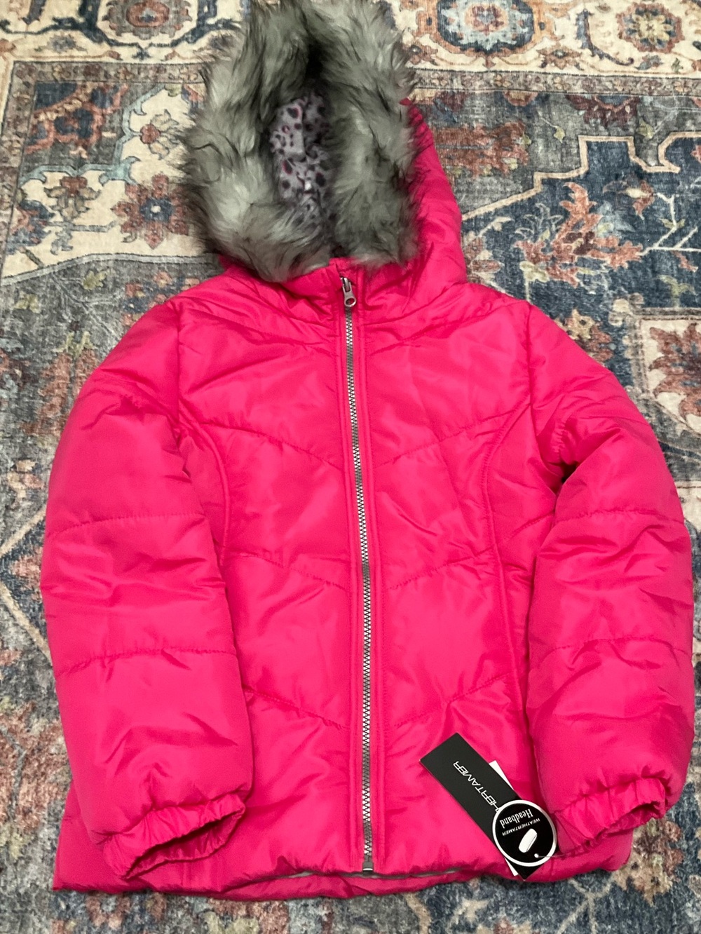 WheaterTamer Pink Girl Puffer Jacket Size 7/8